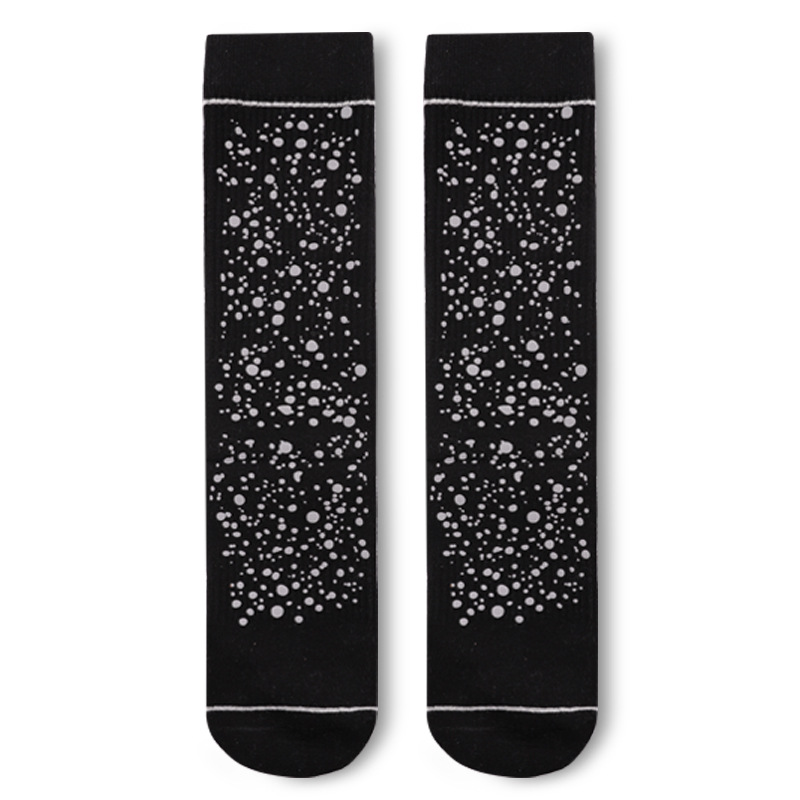 Glad Xvan Shiny Full Star Socks Gypsophila Reflective Crew Socks Stockings Fahion Socks